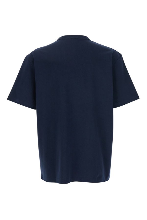 A.P.C. Blue Crewneck Embroidered Logo T-Shirt - Blue