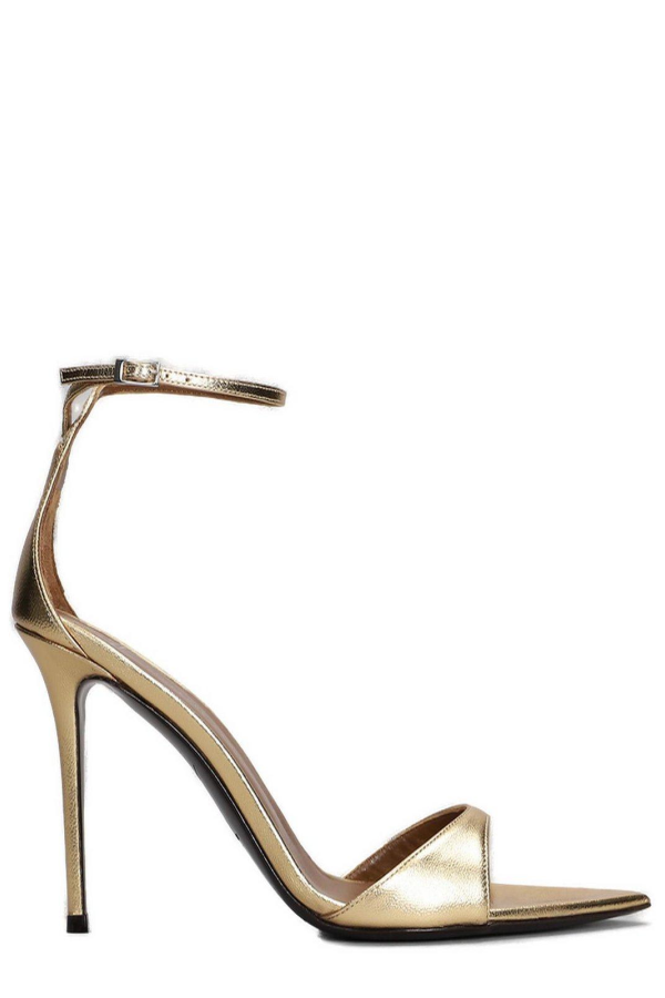Giuseppe Zanotti Kanda Pointed Toe Sandals - Gold