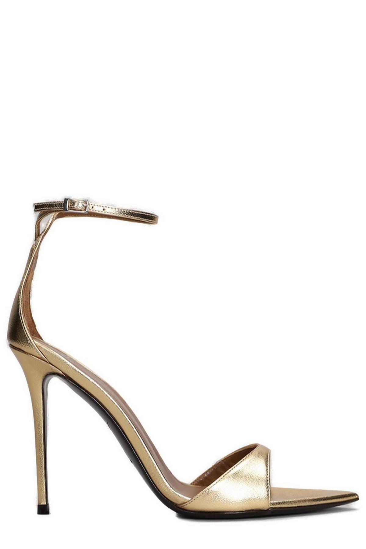 Giuseppe Zanotti Kanda Pointed Toe Sandals - Gold - Image 1 of 3