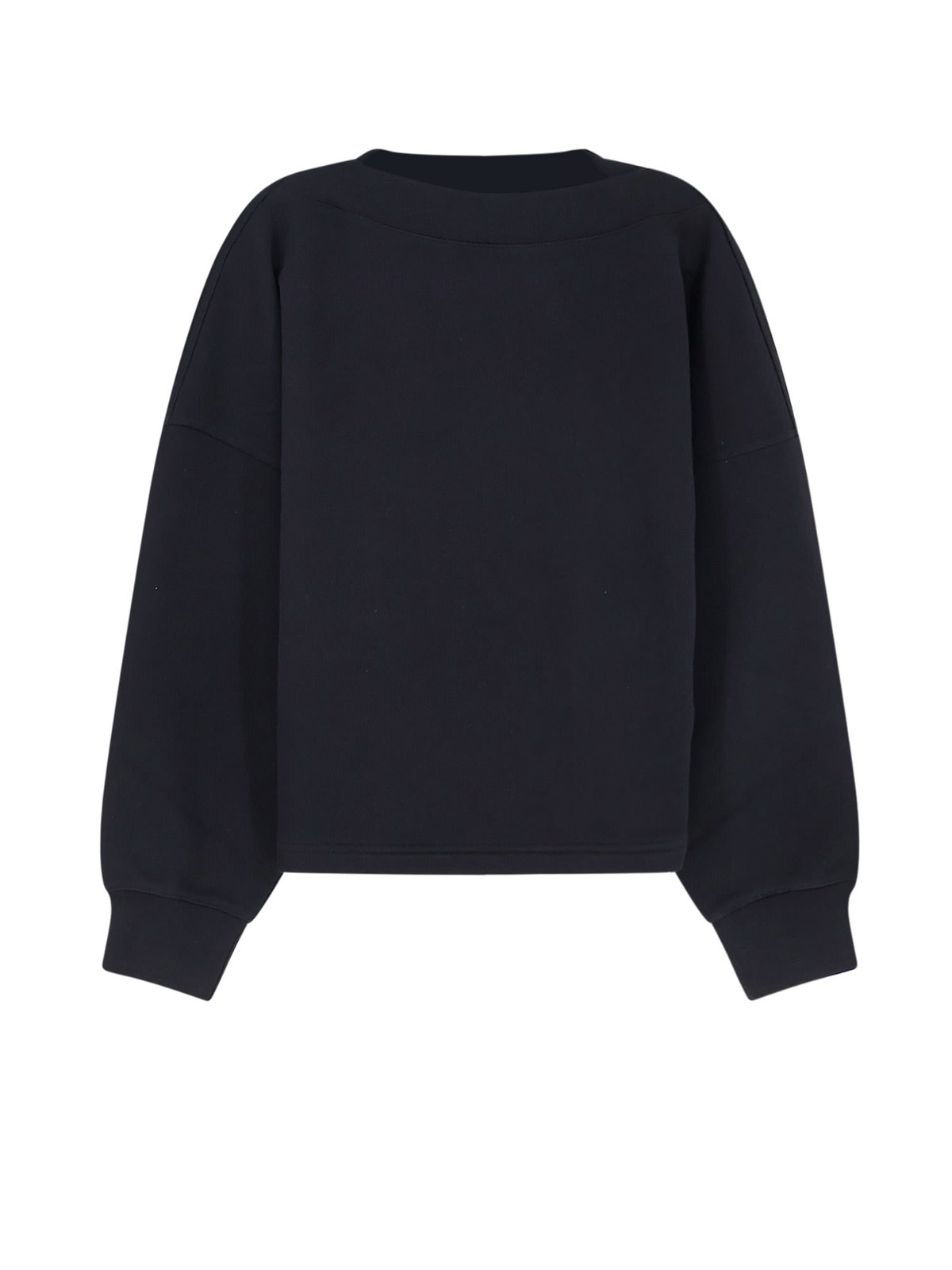 Alaia Boatneck Cotton Sweatshirt - Black - Image 1 of 3