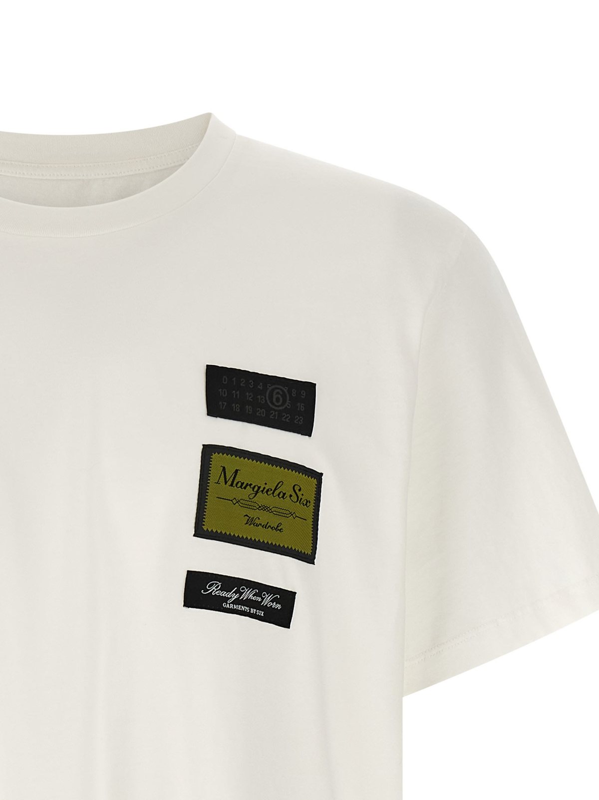 MM6 Maison Margiela Etichette Patch T-Shirt - White - Image 3 of 3