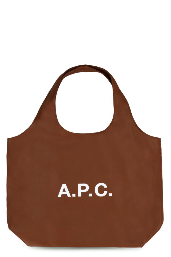 A.P.C. Vegan Leather Tote - Brown