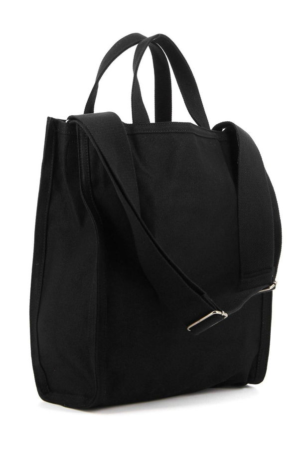 A.P.C. Recovery Logo Printed Shopping Bag Tote - Black