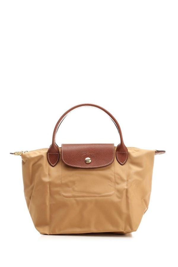 Longchamp Le Pliage Zip-Up Small Tote Bag - Brown
