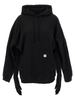 MM6 Maison Margiela Hoodie Dress With Gloves - Black - Thumbnail 2