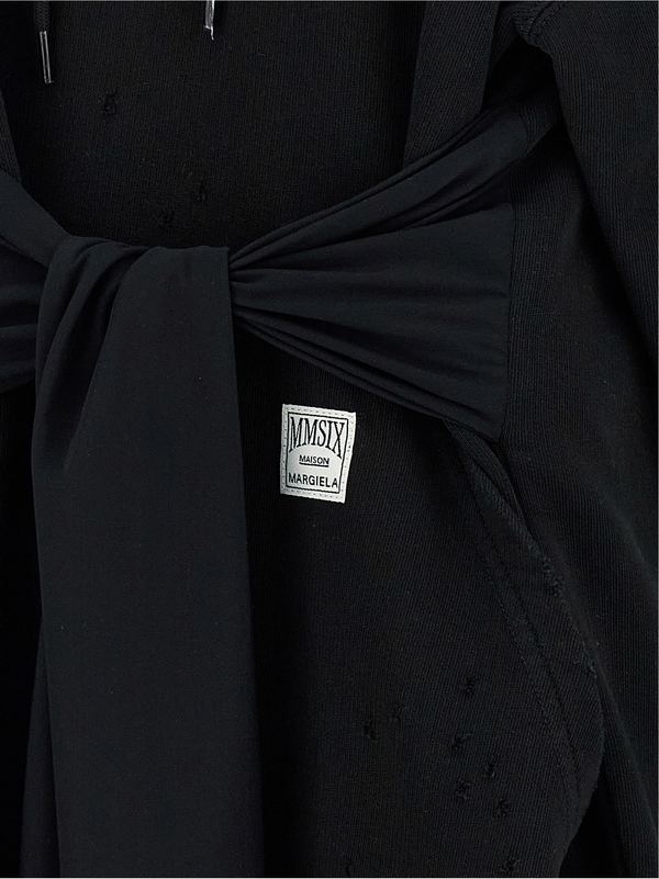 MM6 Maison Margiela Hoodie Dress With Gloves - Black