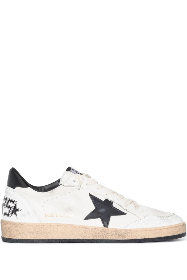 Golden Goose Ball Star Leather Sneakers - White