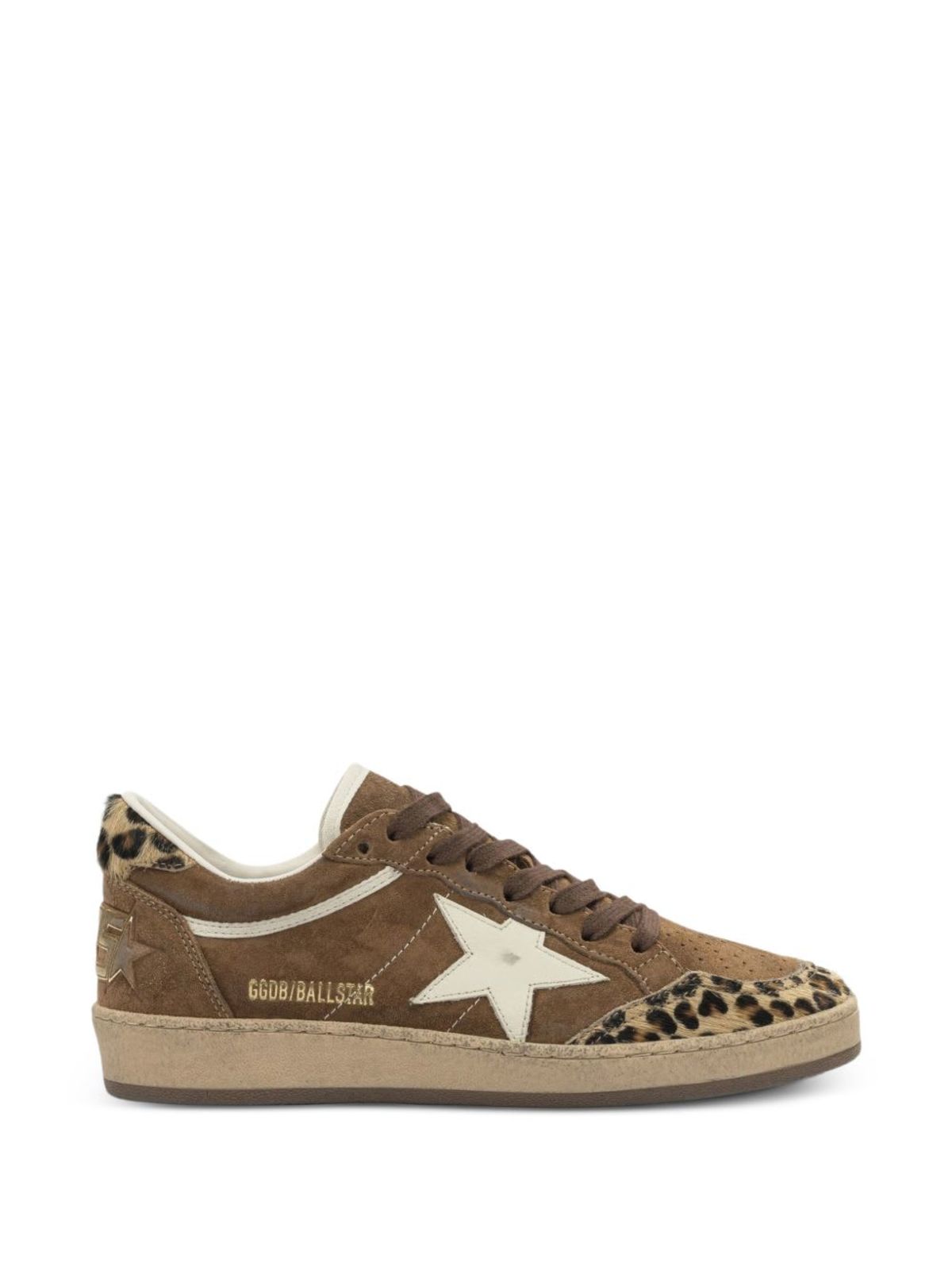 Golden Goose Ball Star Leather Sneakers - Brown - Image 1 of 5