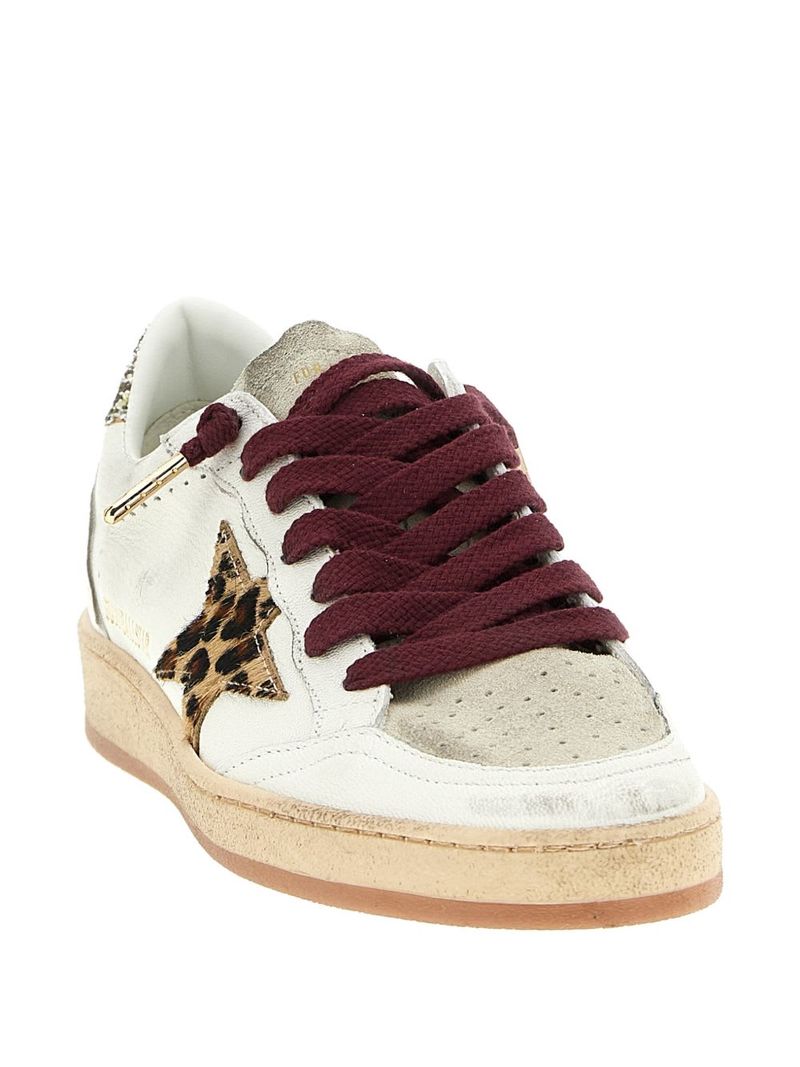 Golden Goose Ball Star Leather Sneakers - White