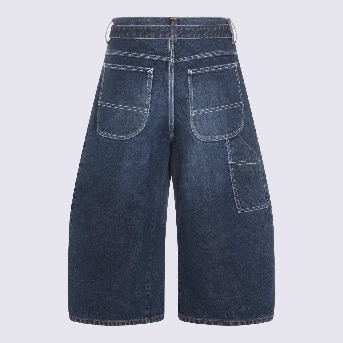 sacai Blue Cotton Shorts - Blue - Image 2 of 3