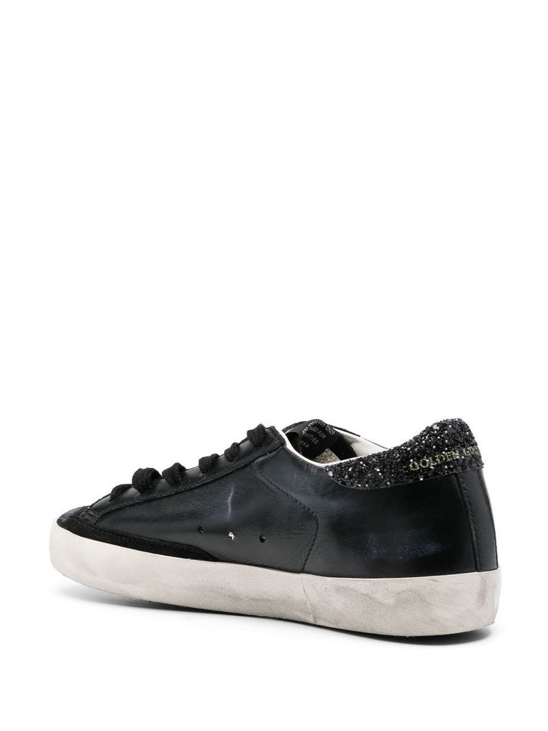 Golden Goose Super-star Leather Sneakers - Black