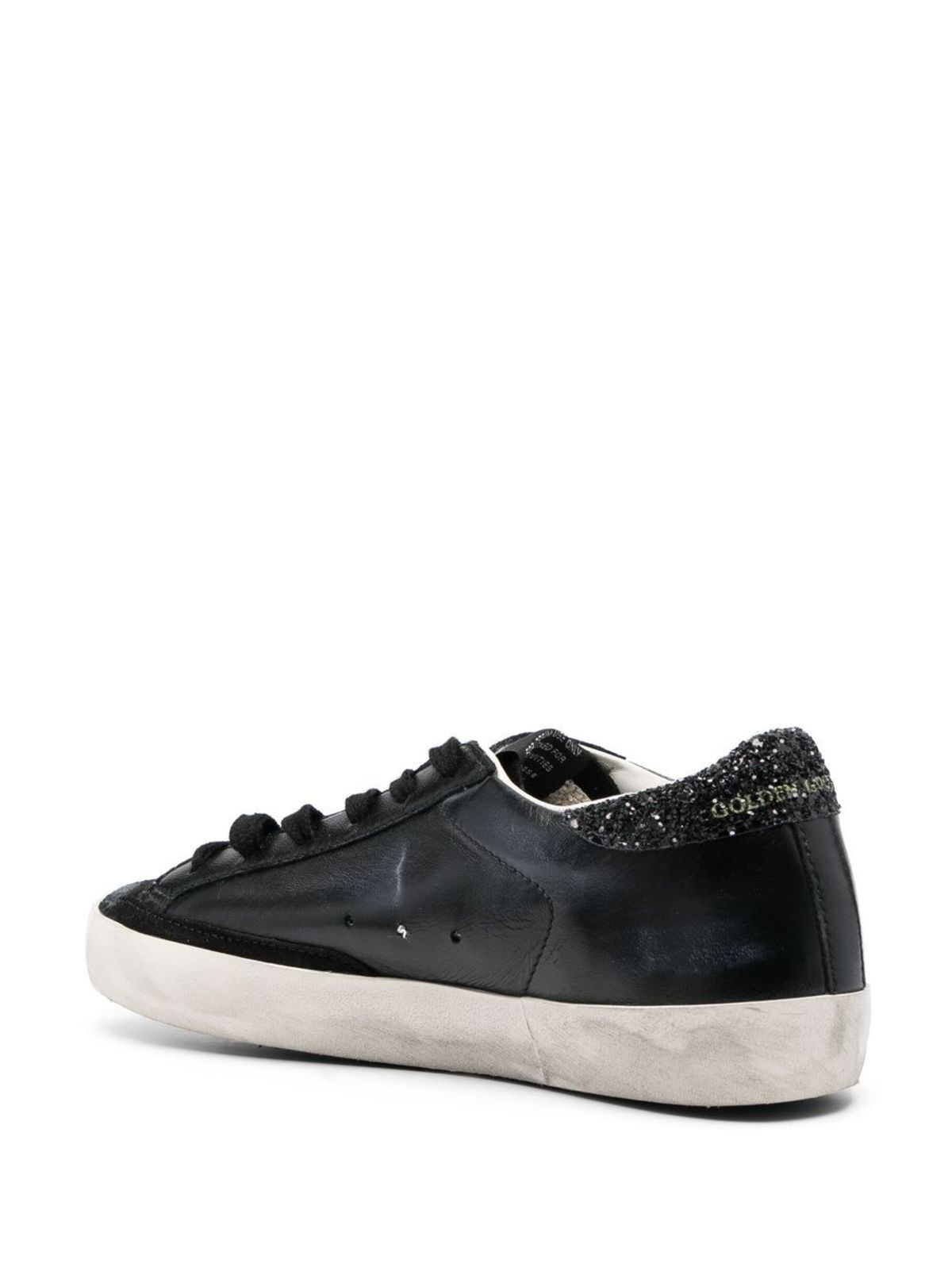 Golden Goose Super-star Leather Sneakers - Black - Image 3 of 4