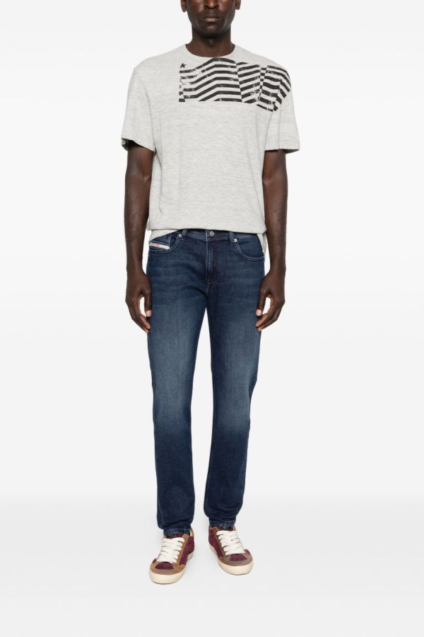 Golden Goose Printed Cotton T-Shirt Tee - Gray