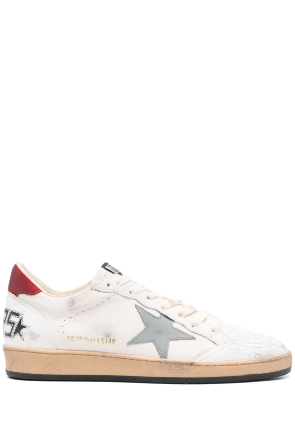 Golden Goose Ball Star Leather Sneakers - Red