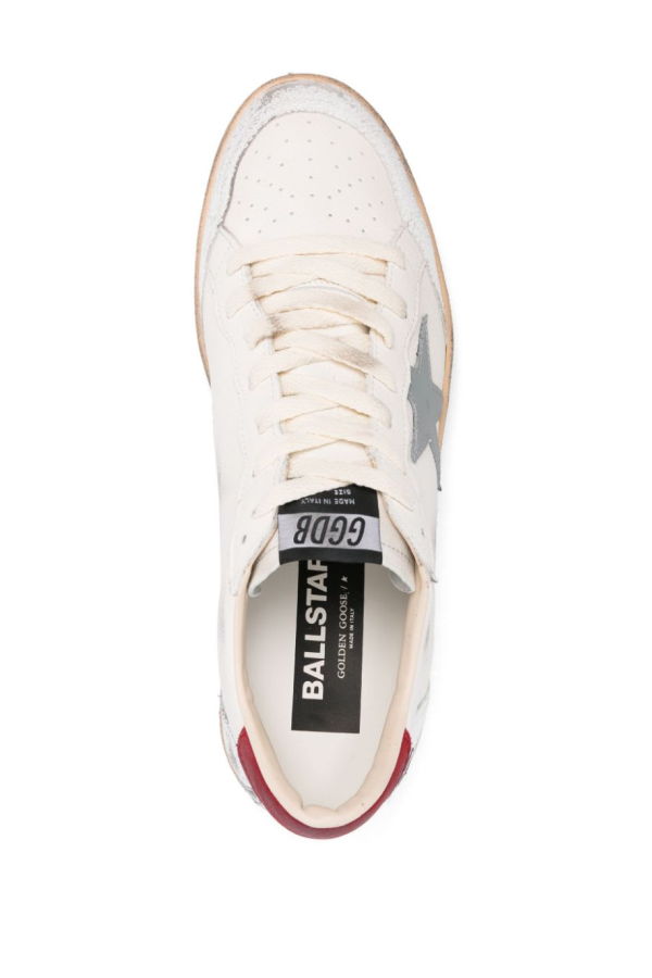 Golden Goose Ball Star Leather Sneakers - Red