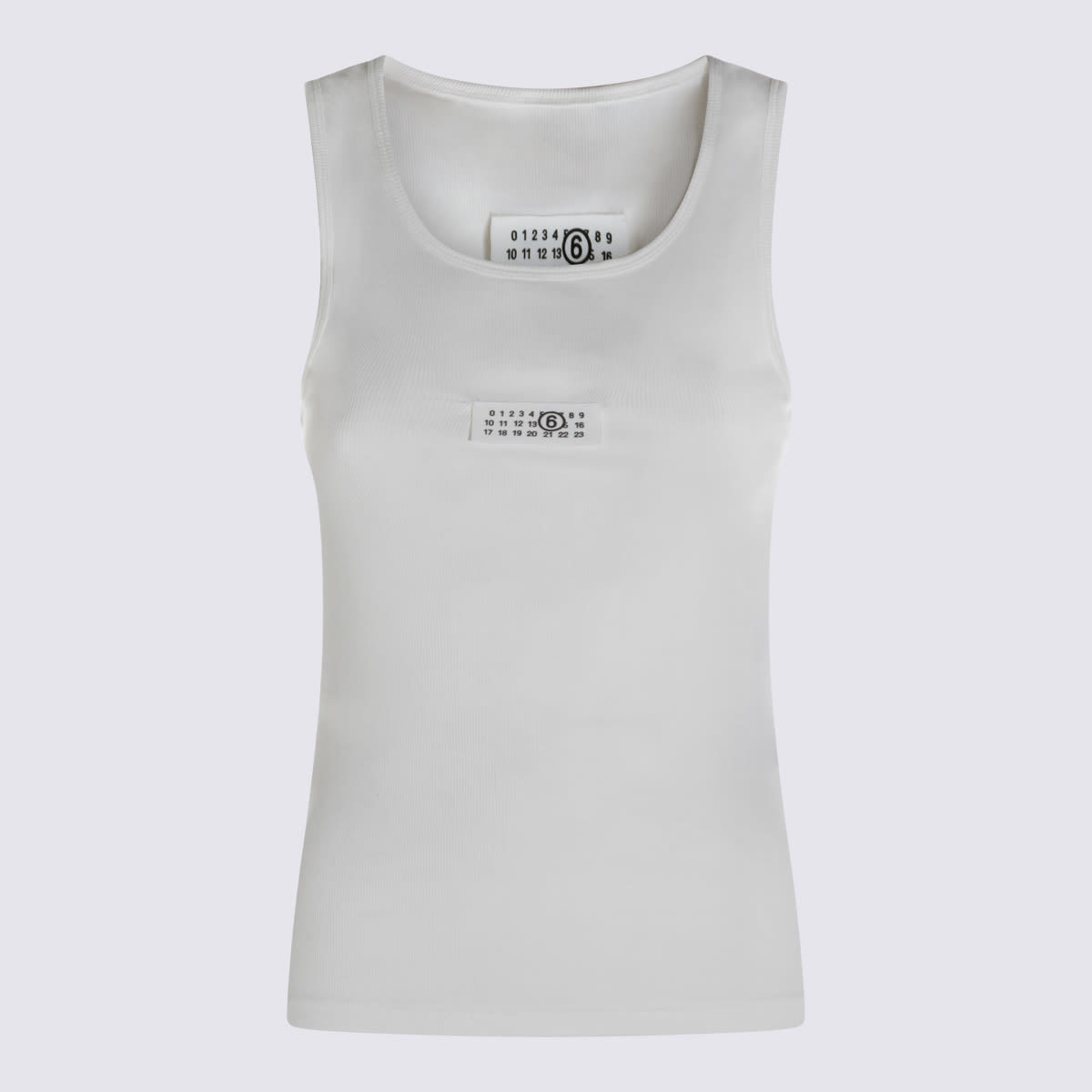 MM6 Maison Margiela Cotton Top Tank Top - OFF-WHITE - Image 1 of 3