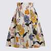 Marni Colorful Cotton Skirt - Bone - Thumbnail 1