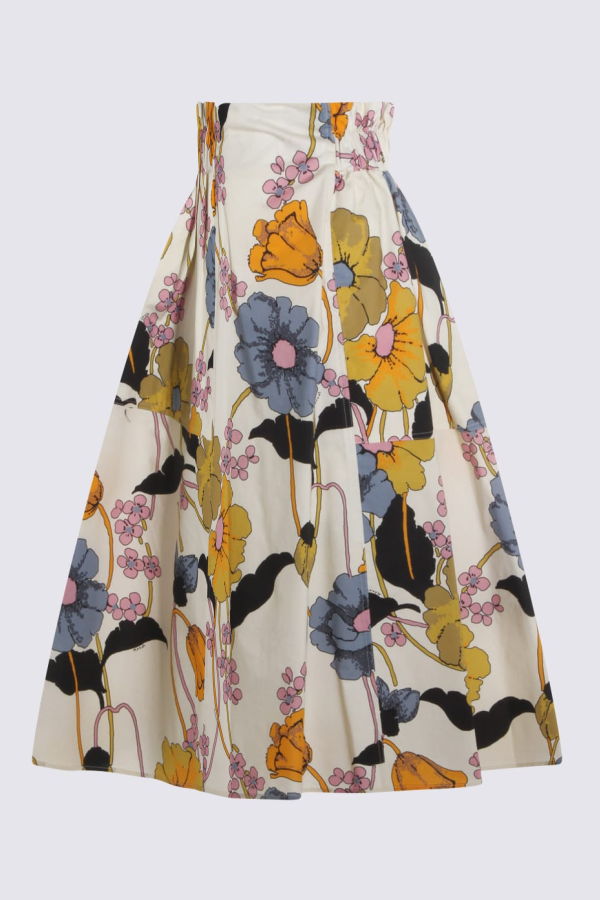 Marni Colorful Cotton Skirt - Bone