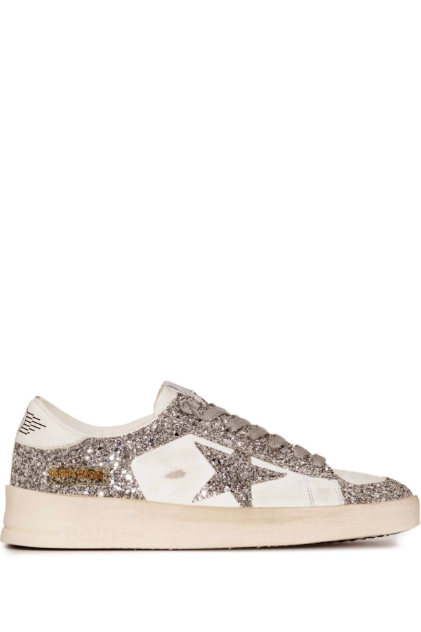 Golden Goose Stardan Leather Sneakers - Silver