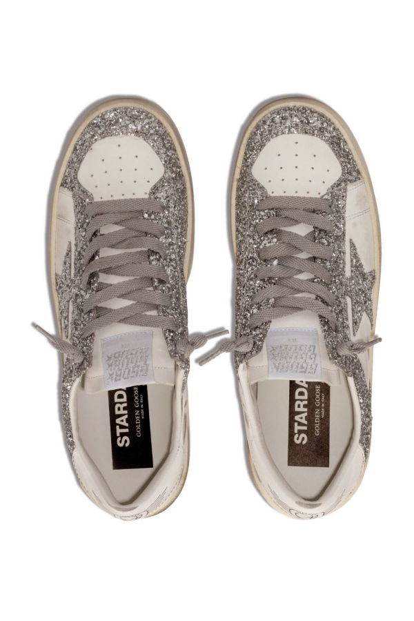 Golden Goose Stardan Leather Sneakers - Silver