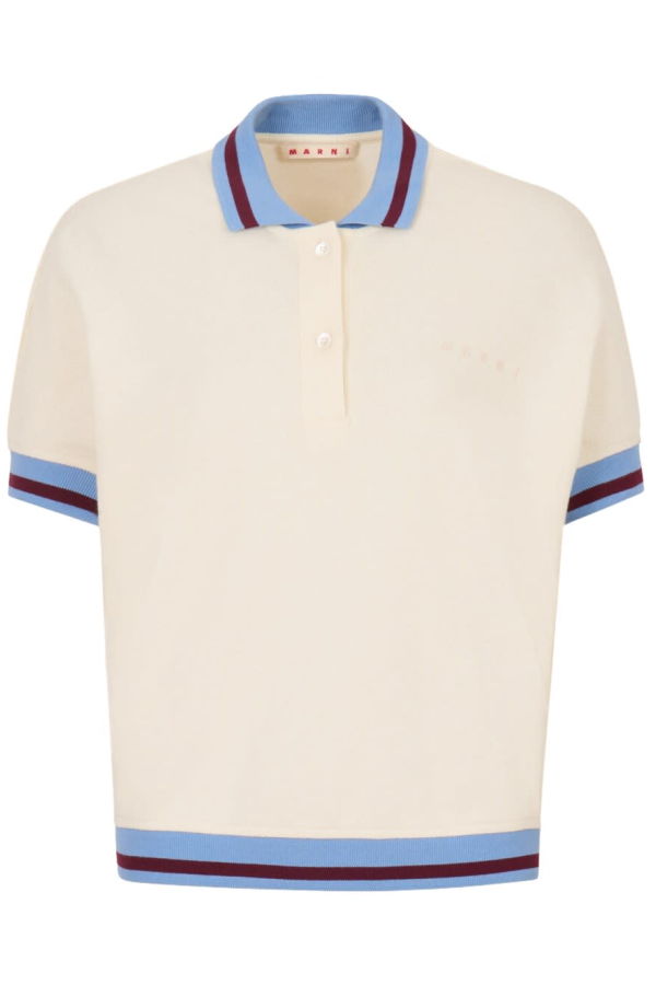 Marni Polo With Logo Tee - Powder