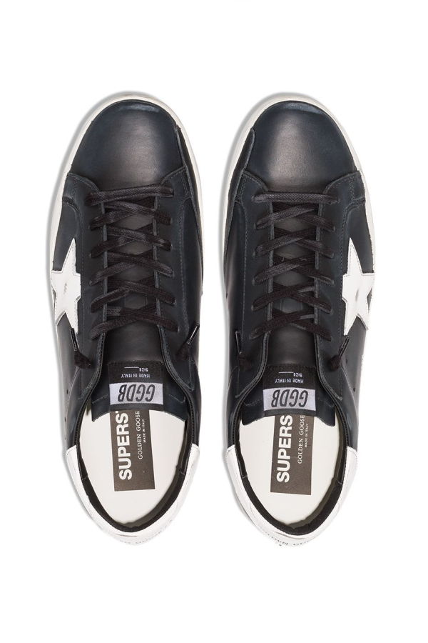 Golden Goose Super-star Leather Sneakers - Black
