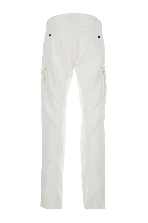 C.P. Company Cargo Pants With Logo Plaque - White