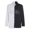 MM6 Maison Margiela White and Black Cotton Shirt - White / Black - Thumbnail 1