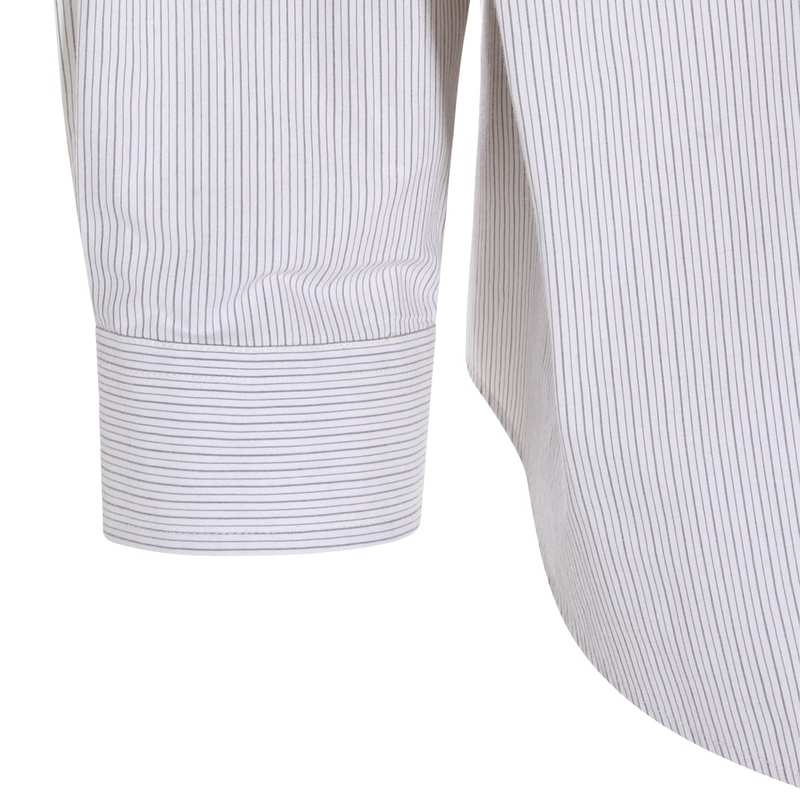 MM6 Maison Margiela White and Black Cotton Shirt - White / Black