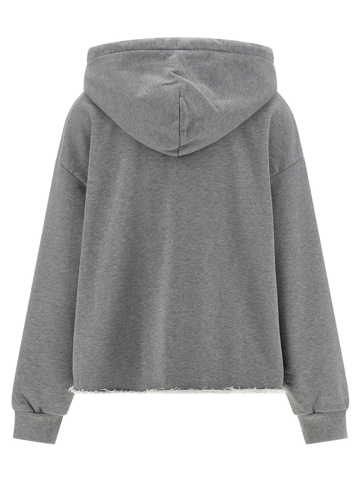 MM6 Maison Margiela Numeric Signature MM6 Spray Hoodie - Gray - Image 2 of 4