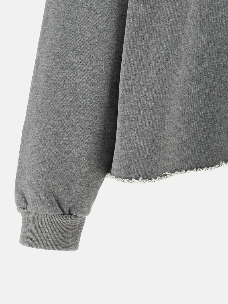 MM6 Maison Margiela Numeric Signature MM6 Spray Hoodie - Gray