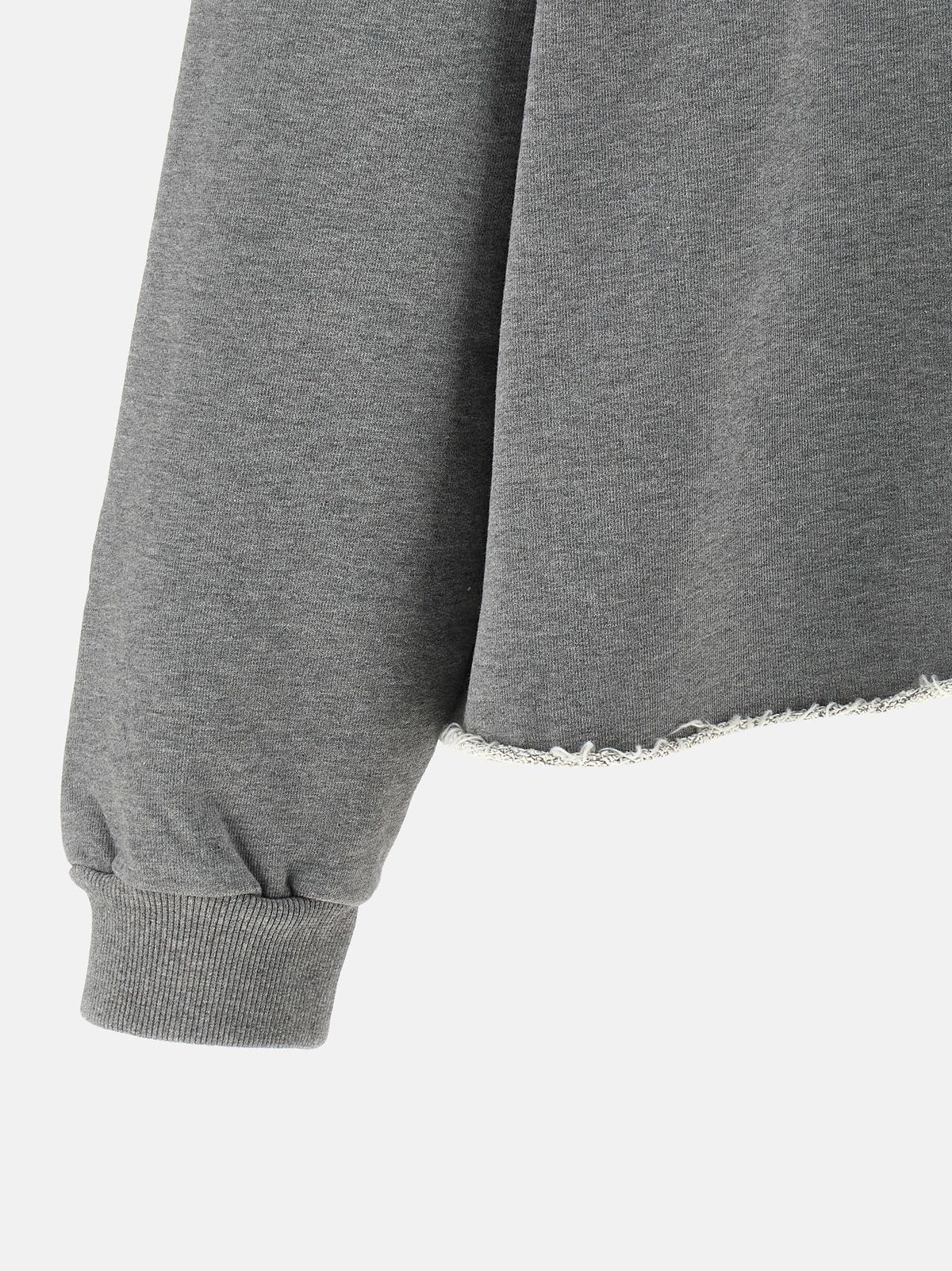 MM6 Maison Margiela Numeric Signature MM6 Spray Hoodie - Gray - Image 4 of 4