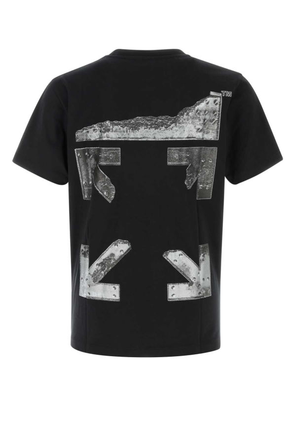 Off-White Black Cotton T-Shirt - Black
