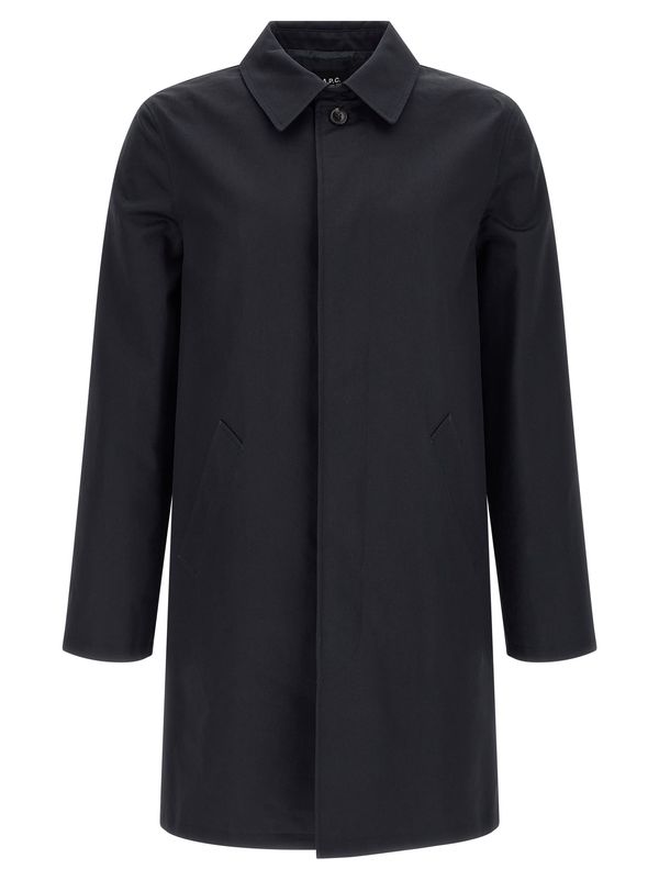 A.P.C. Mac Ville Trench Coat - Blue