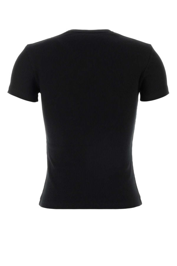 Off-White Black Stretch Cotton T-Shirt - Black/White