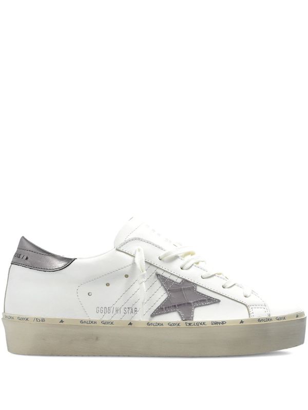 Golden Goose Hi Star Leather Sneakers - White