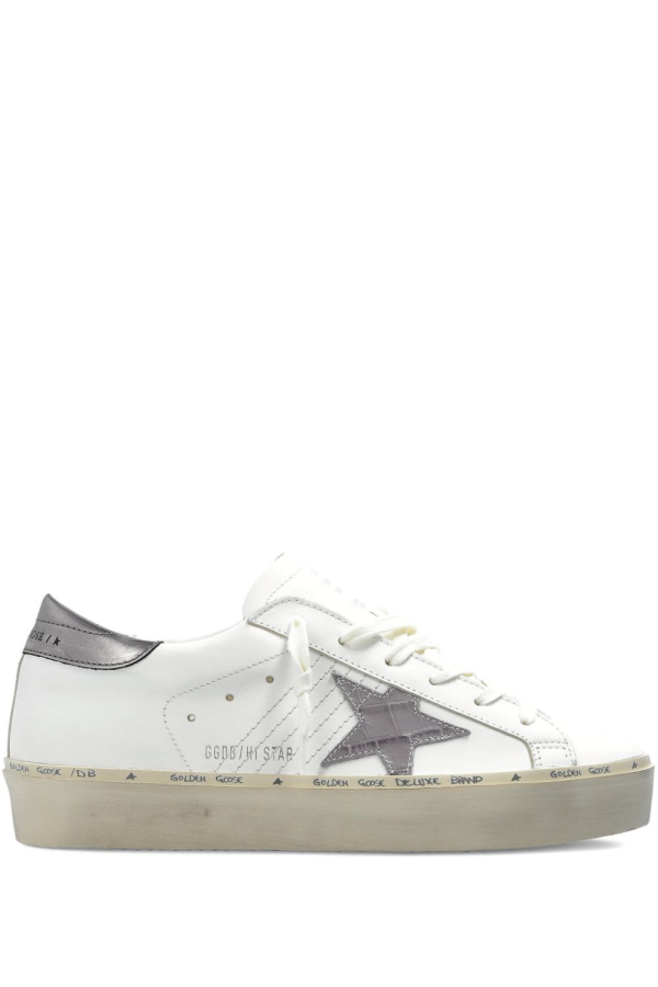 Golden Goose Hi Star Leather Sneakers - White
