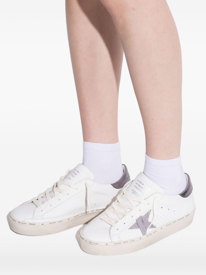 Golden Goose Hi Star Leather Sneakers - White