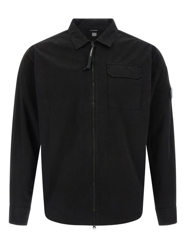 C.P. Company Organic Cotton Overshirt Jacket - Black