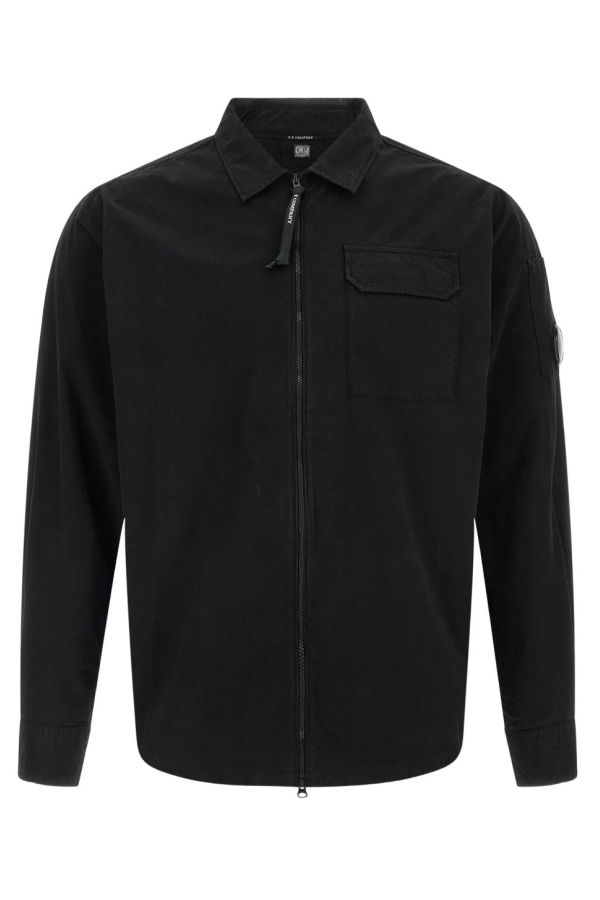 C.P. Company Organic Cotton Overshirt Jacket - Black