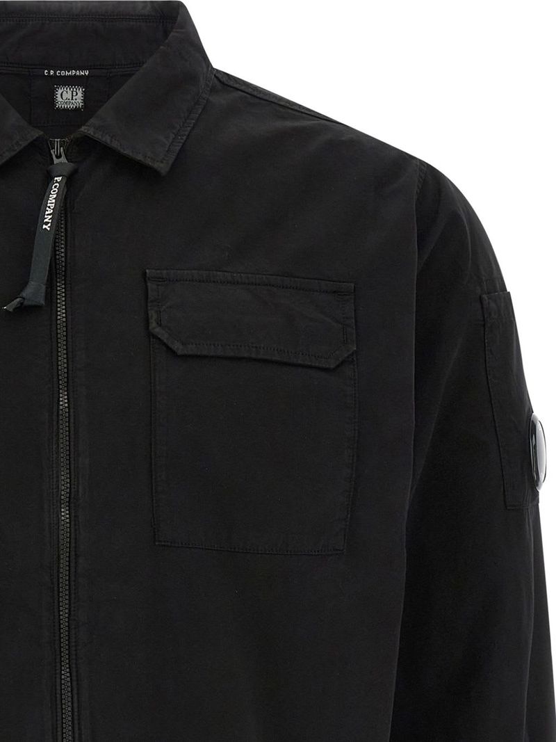 C.P. Company Organic Cotton Overshirt Jacket - Black