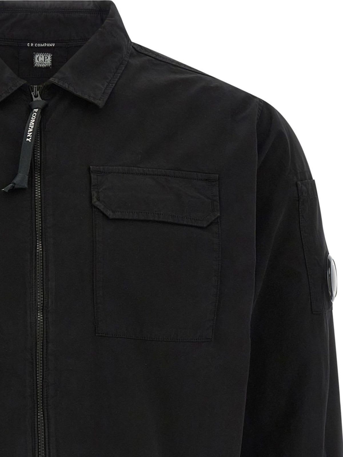 C.P. Company Organic Cotton Overshirt Jacket - Black - Image 3 of 4
