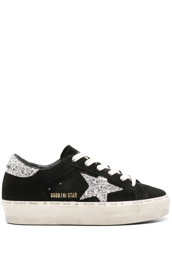 Golden Goose Hi Star Leather Sneakers - Black