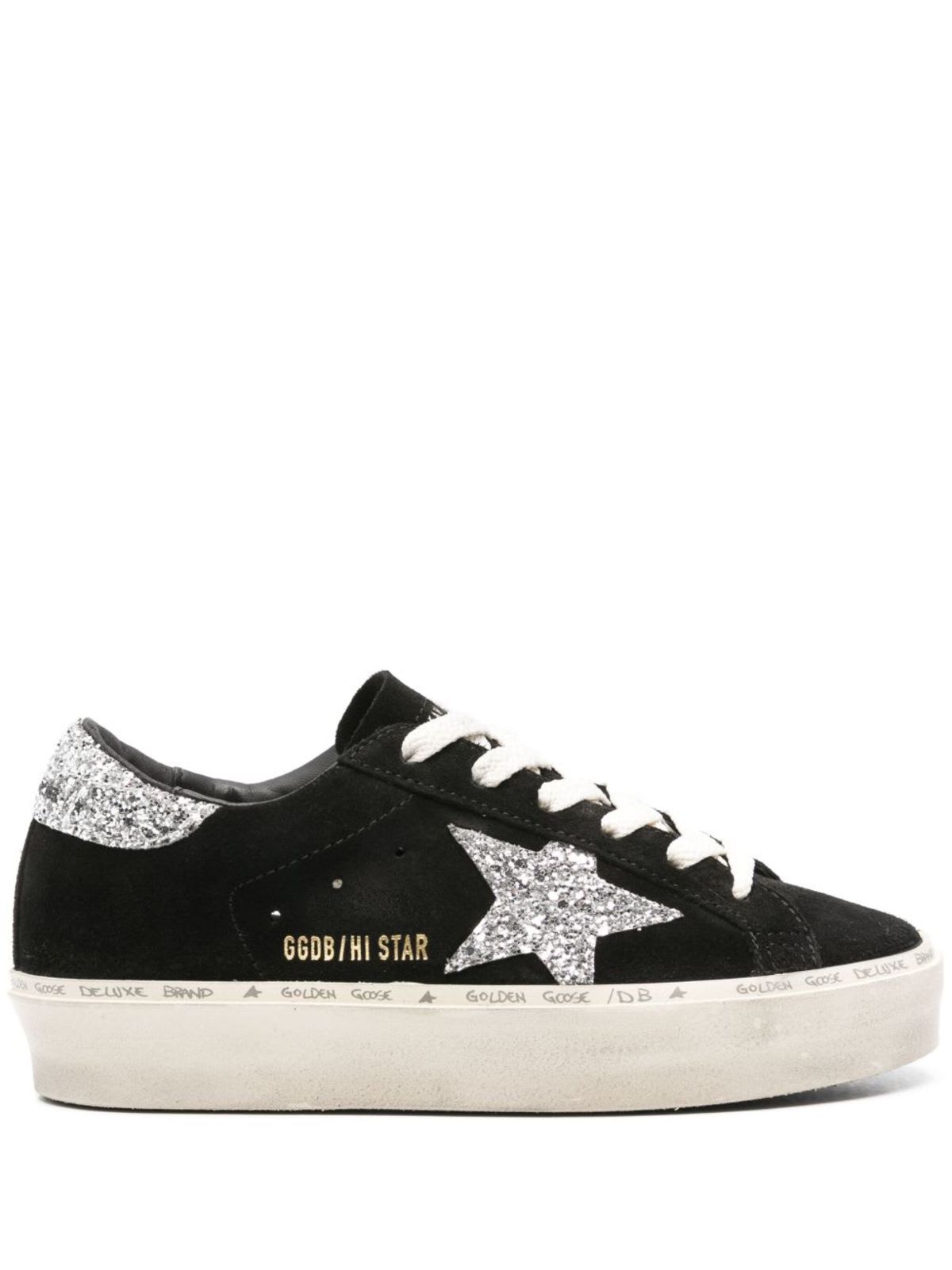 Golden Goose Hi Star Leather Sneakers - Black - Image 1 of 4