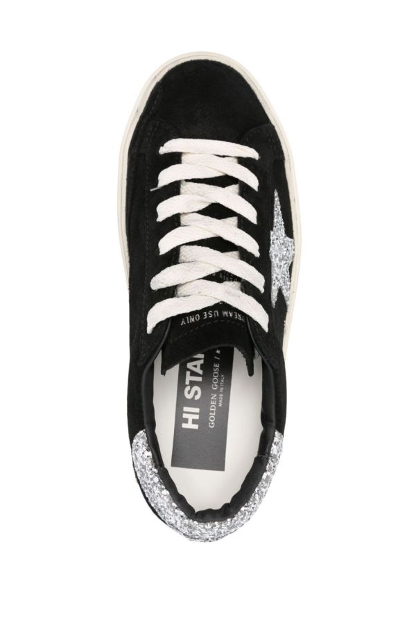 Golden Goose Hi Star Leather Sneakers - Black