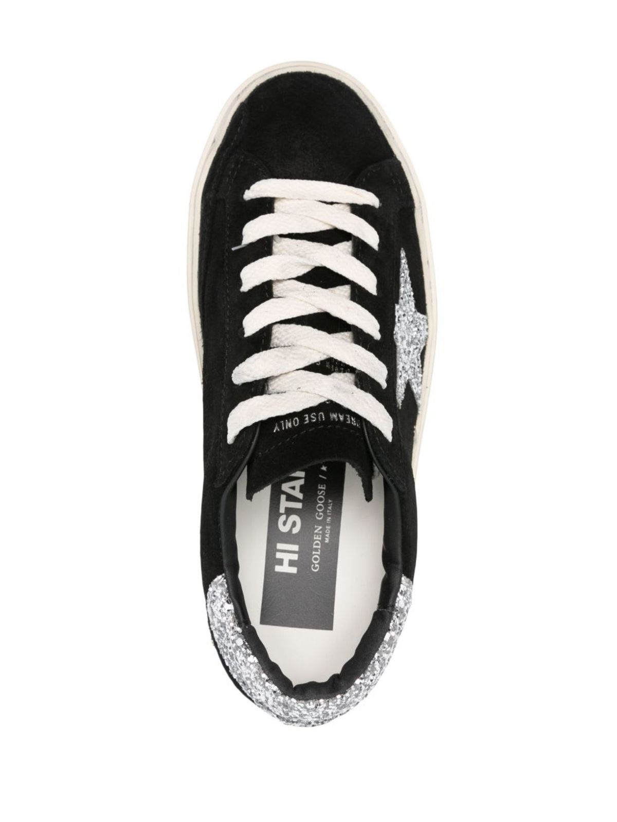 Golden Goose Hi Star Leather Sneakers - Black - Image 2 of 4