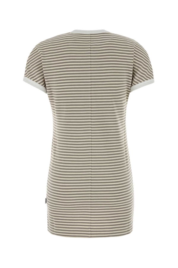 MM6 Maison Margiela Embroidered Stretch Cotton Mini Dress - GIALLOBLUBIANCOSPORCO