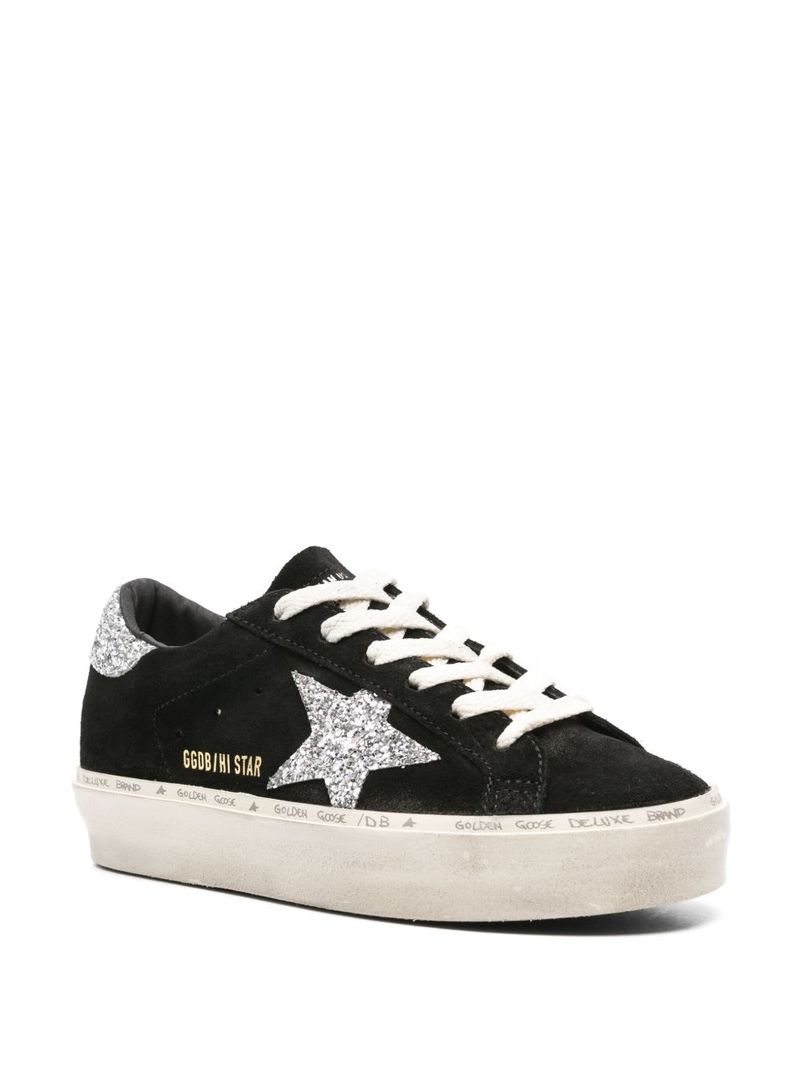 Golden Goose Hi Star Leather Sneakers - Black