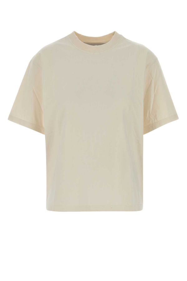 Golden Goose Cream Cotton Tee - HERITAGEWHITE