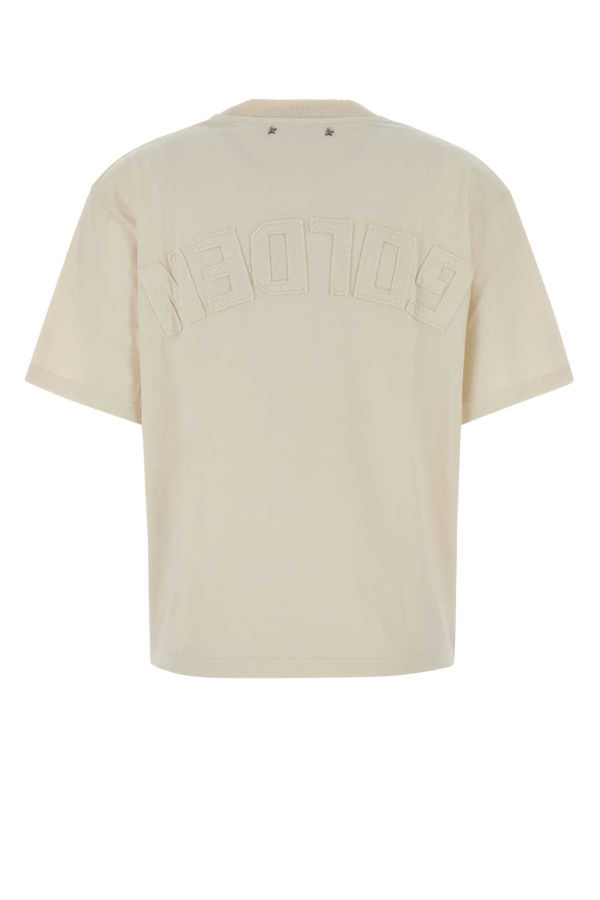 Golden Goose Cream Cotton Tee - HERITAGEWHITE